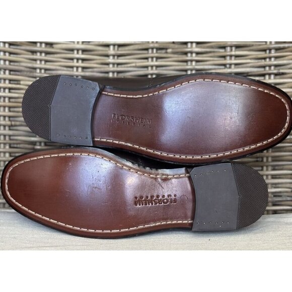 Florsheim Men\'s Size 9.5 3E Imperial Slip On Loafer Dark Brown Leather